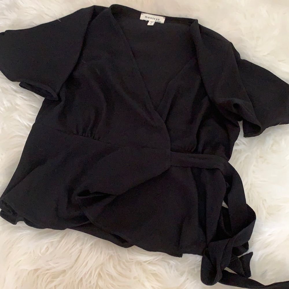 Black Wrap Top